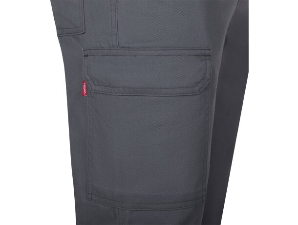 Pantalón de sarga multibolsillos Hermes con cintura elástica Gris detalle 43