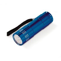Linterna de aluminio clásica 9 leds personalizada azul Linterna de aluminio clásica 9 leds personalizada azul