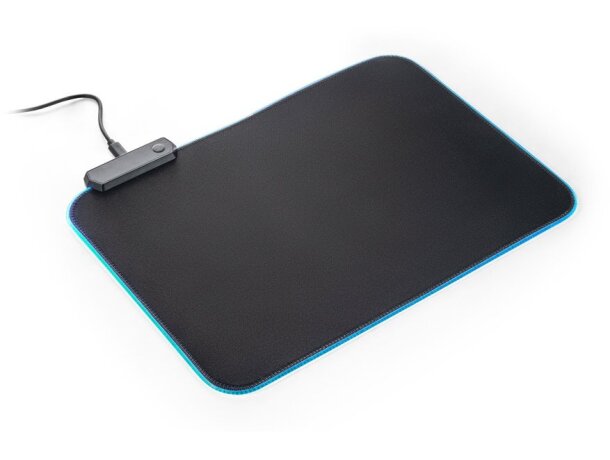 Alfombrilla thorne rgb con iluminación led y base antideslizante Negro detalle 6