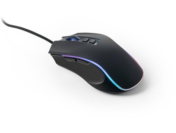Ratón gaming Thorne RGB con cable y luces LED personalizables Negro detalle 6