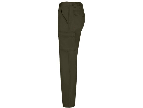 Pantalón de sarga multibolsillos Hermes con cintura elástica Verde militar detalle 12