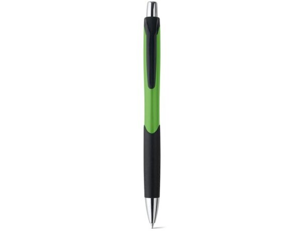 Bolígrafo Caribe colorido con antideslizante verde claro
