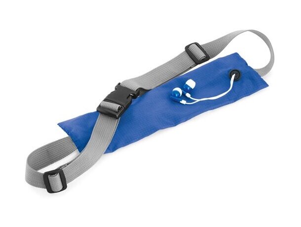 Riñonera con salida auriculares azul royal