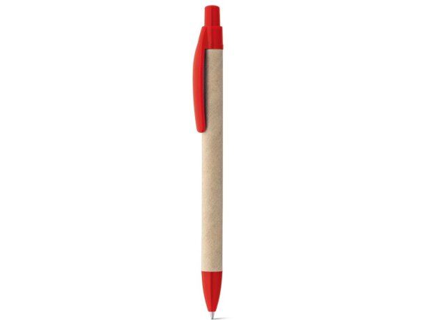 Bolígrafo Remi papel craft con punta de plástico Rojo detalle 7