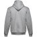 Sudadera Moscow unisex con capucha, bolsillo marsupial y cordones Gris claro matizado detalle 3
