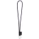 Set lanyard nautic long con anilla de 32 mm en poliamida Morado/Amarillo