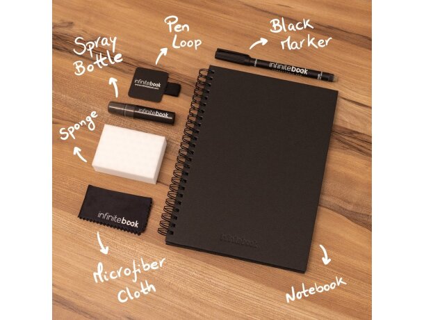 Kit infinitebook a5 planner texture con tapa dura reutilizable detalle 2