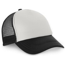 Gorra de rejilla con frontal blanco negra