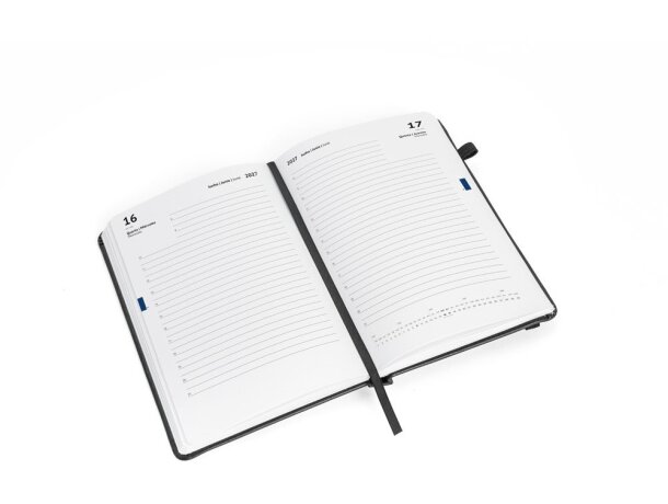 Agenda Waters A5 en PU al agua con páginas FSC Negro detalle 12