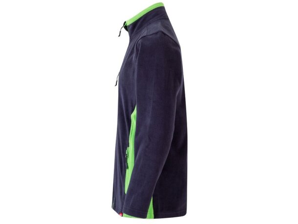 Chaqueta polar bicolor Geras con cinco bolsillos y cremallera Azul marino/Verde detalle 16