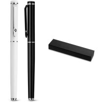 Bolígrafo roller metal y clip