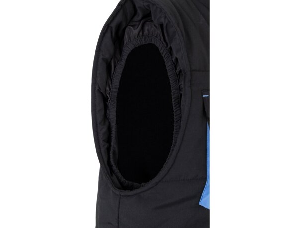 Chaleco acolchado bicolor multibolsillos unisex VL Nergal Negro/Azul claro detalle 45