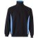 Sudadera de rizo bicolor Svarog cuello alto media cremallera Negro/Azul claro