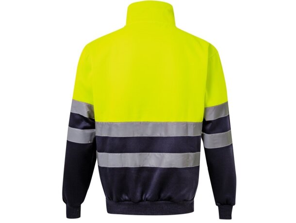 Sudadera alta visibilidad Thor Large bicolor polar reflectante Azul marino/Amarillo detalle 12