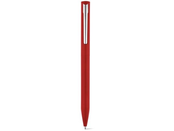Bolígrafo Wass de aluminio con clip brillante rojo