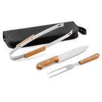 Grill. juego de utensilios para barbacoa negro