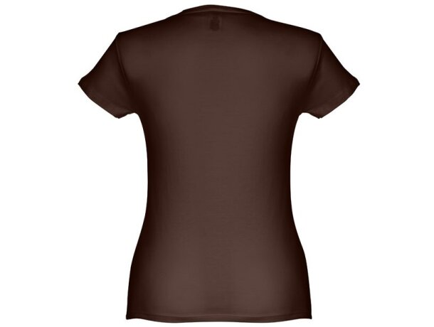 Camisetas manga corta corte entallado de algodón 150 g/m2 Thc Sofia Castaño oscuro detalle 46