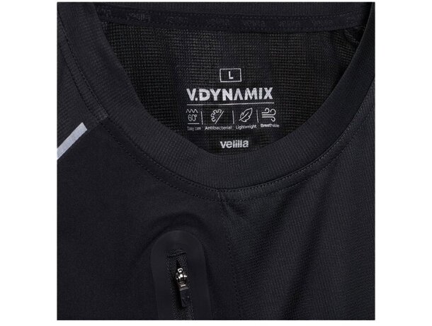 Camiseta técnica tipo gofre VL Rhea Negro detalle 18