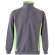 Sudadera de rizo bicolor Svarog cuello alto media cremallera Gris/Verde