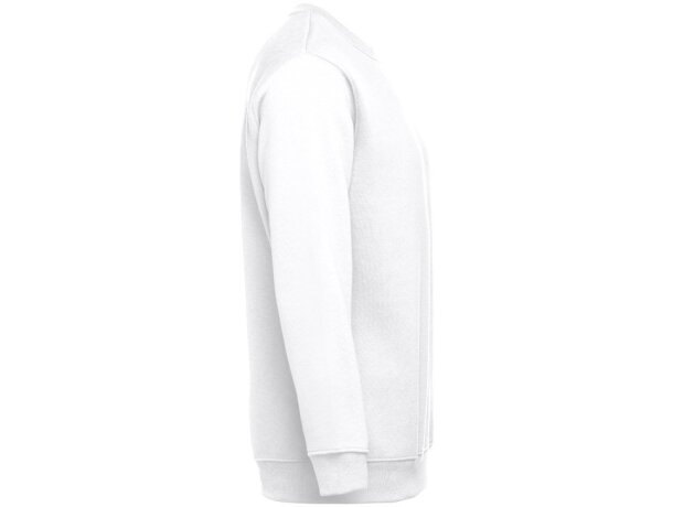 Sudadera unisex Delta Wh en algodón y poliéster Blanco detalle 4