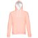 Sudadera Moscow unisex con capucha, bolsillo marsupial y cordones Salmón detalle 9