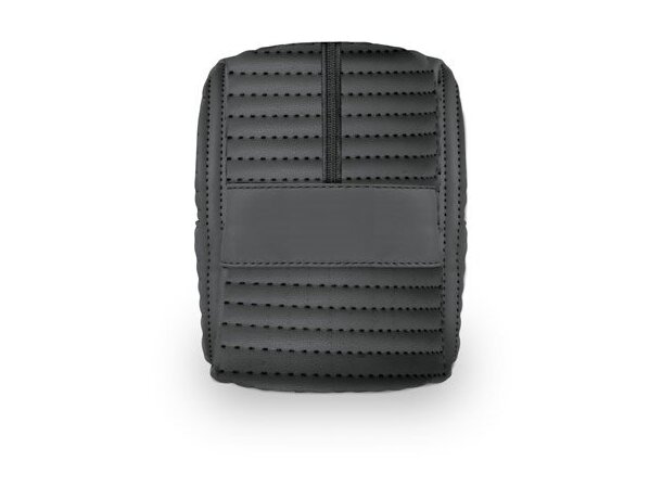 Bolso de mano Gili de PU reciclado con textura acolchada Negro detalle 9