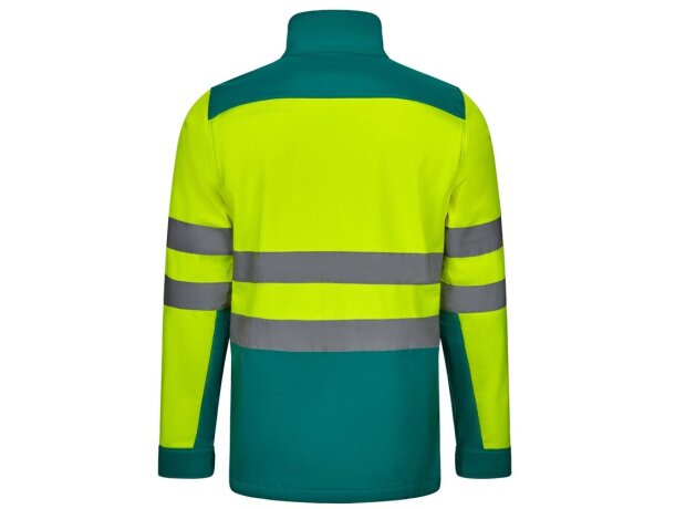 Chaqueta soft shell bicolor hestia large alta visibilidad Verde/Amarillo detalle 5