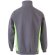 Sudadera de rizo bicolor Svarog cuello alto media cremallera Gris/Verde detalle 2