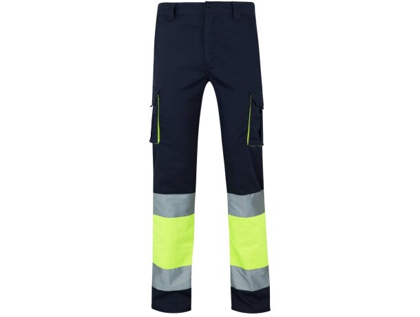 Pantalón elástico multibolsillos bicolor VL Zeus Azul marino/Amarillo detalle 26