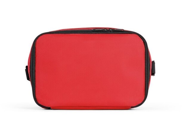 Bolsa térmica Cancun poliéster reciclado 600D con interior PEVA Rojo detalle 12