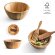 Ensaladera Sage de madera de acacia certificada FSC detalle 1