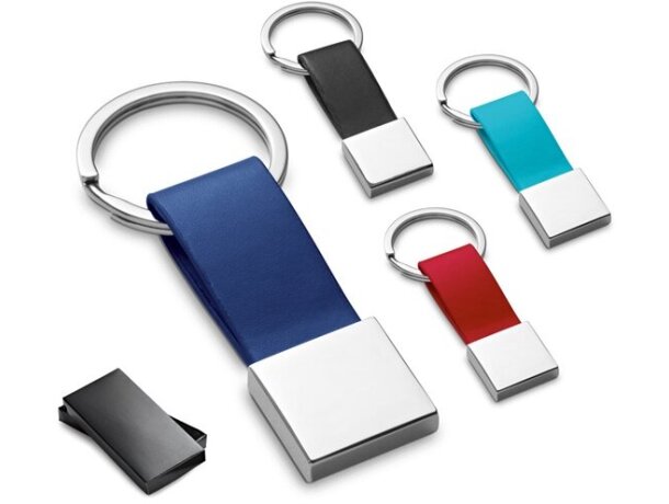 Llavero moderno de metal y polipiel personalizada