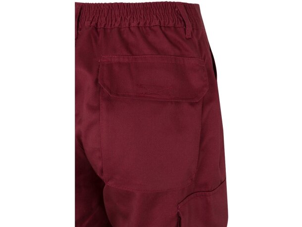 Pantalón de sarga bicolor VL Athena con bandas reflectantes Burdeos/Amarillo detalle 6
