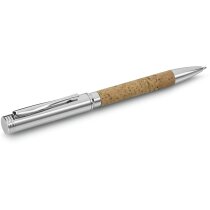 Bolígrafo de corcho y metal con caja natural