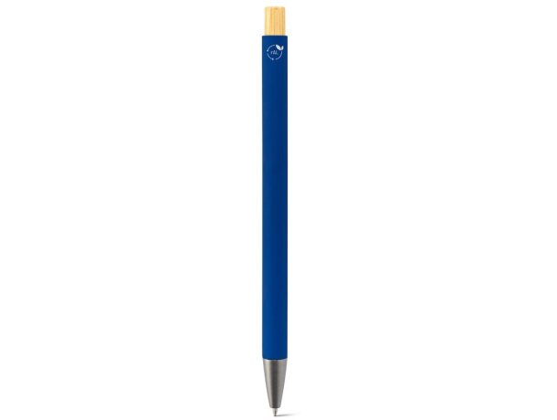 Bolígrafo zylen de aluminio reciclado con acabado de goma Azul detalle 13