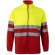 Chaqueta polar bicolor Eros con bandas reflectantes EN20471 Rojo/Amarillo