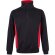 Sudadera de rizo bicolor Svarog cuello alto media cremallera Negro/Rojo