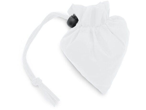 Bolsa sencilla plegable poliéster 190t blanco