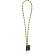 Lanyard Tube Long en poliamida con anilla de 32 mm Amarillo hexachrome/Negro