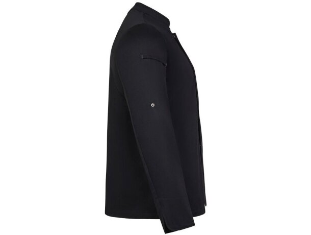 Chaqueta de cocina Agni unisex tejido COOLMAX transpirable Negro detalle 13