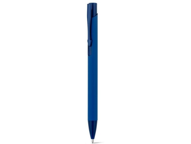 Bolígrafo Clint de aluminio reciclado con acabado de goma Azul detalle 16