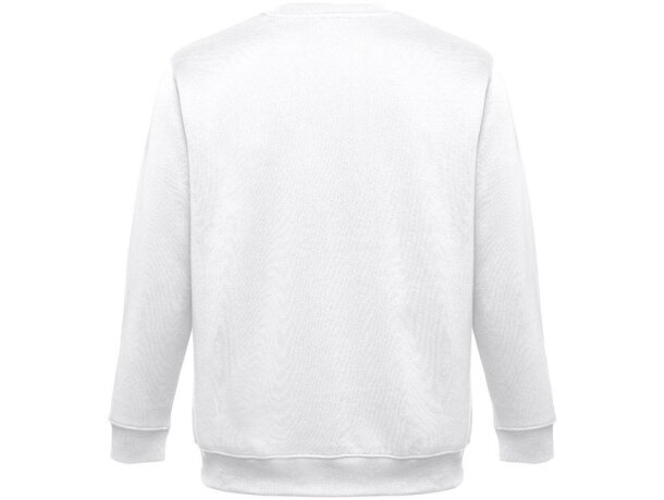 Sudadera unisex Delta Wh en algodón y poliéster Blanco detalle 3