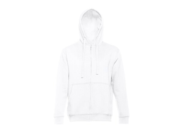 Sudadera unisex amsterdam wh con capucha y cremallera Blanco detalle 5