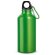 Botella deportiva de aluminio con mosquetón verde claro
