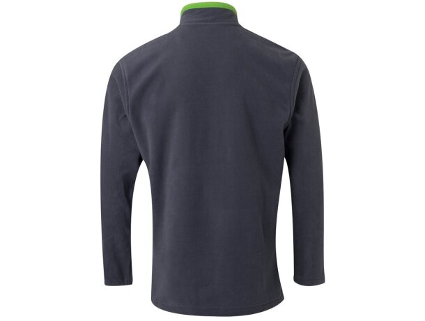 Chaqueta polar bicolor Geras con cinco bolsillos y cremallera Gris/Verde detalle 2
