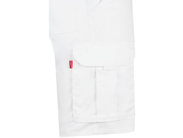 Bermudas elásticas multibolsillos Hebe con cinturilla elástica Blanco detalle 21