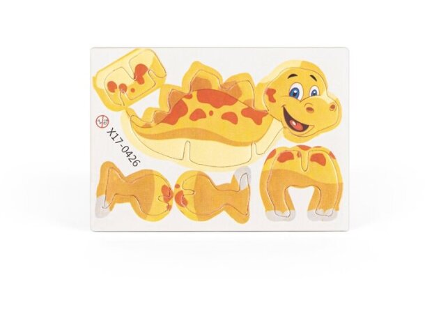 Puzzle 3d dinosaurio Dinosaurus en eva con embalaje kraft Natural detalle 2