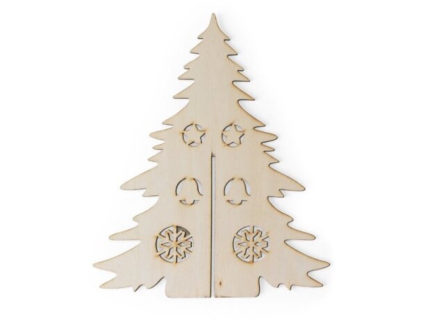 Árbol de Navidad Pinery de madera FSC plegable para colorear Natural claro detalle 4