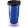Vaso de plástico con tapa de rosca azul royal