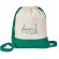 Mochila de deporte con cuerdas de algodón Hi!dea Romford Verde detalle 2